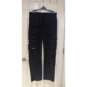 EPTM Mens Black Multi Pocket Cargo Pants XL 36 Tactical Streetwear Techwear